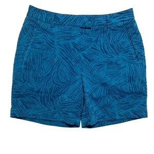 Lady Hagen Women's Paradise Found Zebra Golf Shorts Size 6 Blue